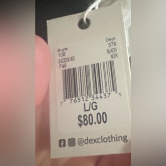 NWT beautiful perfectly fitted black dress large Dex - Picture 4 of 4